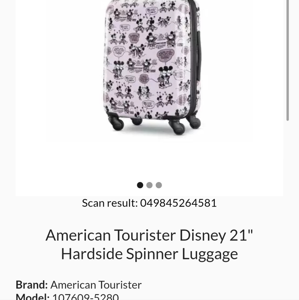 Mickey Mouse rolling luggage
